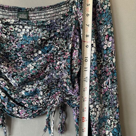 5 for $40 Wild Fable Top Blouse Shirt Size L Crop Floral - Picture 6 of 7